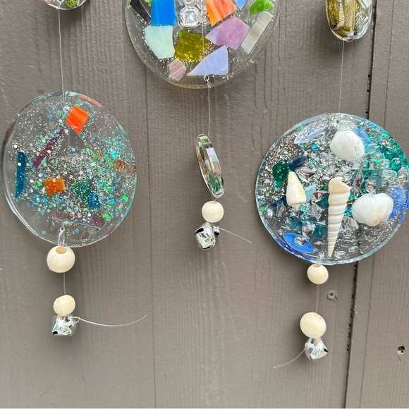 Hanging wall decor OOAK Assemblage Art Handmade Mosaic Indoor/Outdoor - Picture 8 of 14